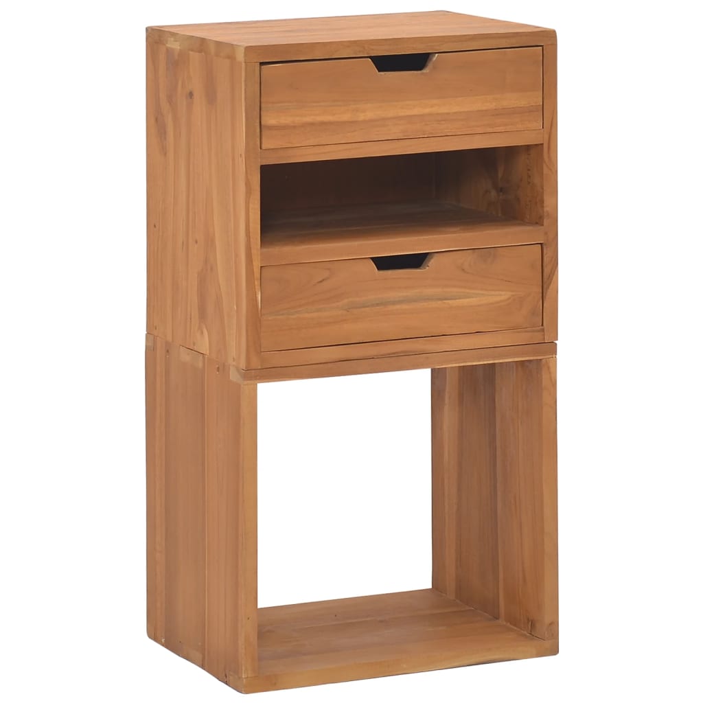 Mueble De Almacenaje Madera Maciza De Teca 40x30x76 Cm_0