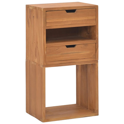 Mueble De Almacenaje Madera Maciza De Teca 40x30x76 Cm_0