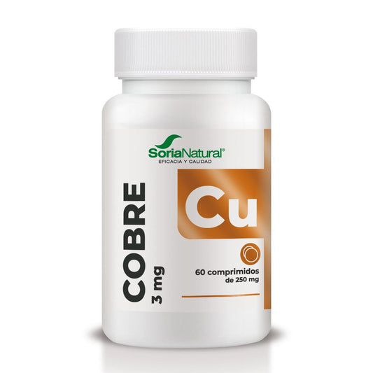 Cobre de libertação sustentada, Soria Natural, 60 comprimidos
