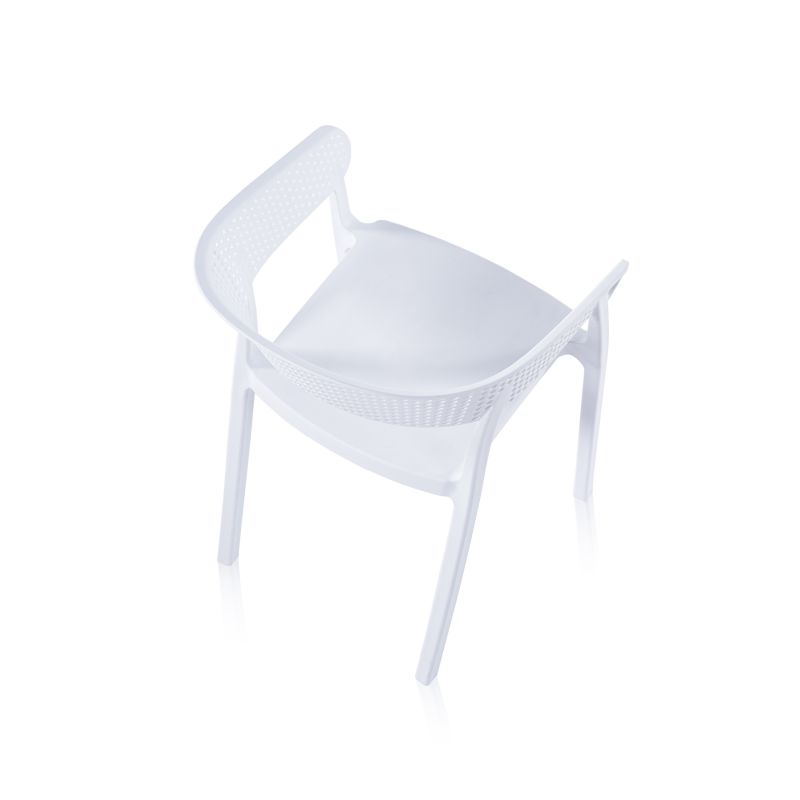 Pack 4 Sillas De Exterior Diza Polipropileno, Blanco, 54 X 73,5 X 50,5_4