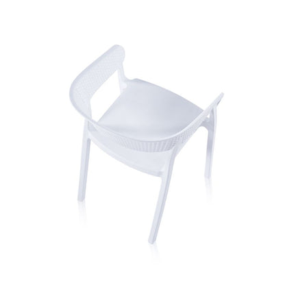 Pack 4 Sillas De Exterior Diza Polipropileno, Blanco, 54 X 73,5 X 50,5_4