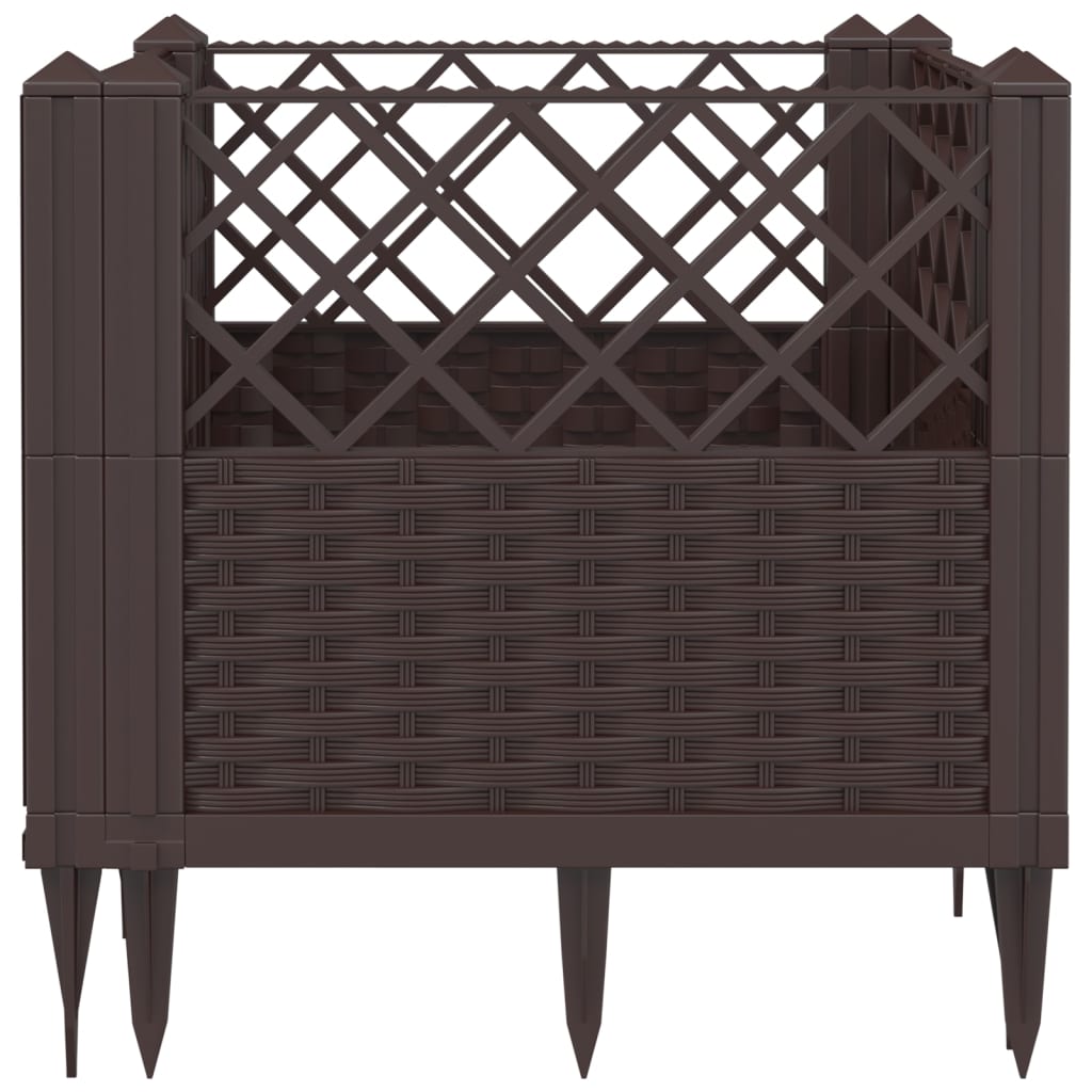 Jardinera Con Clavijas Pp Marrón 43,5x43,5x43,5 Cm_4