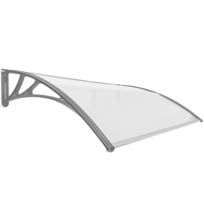 Tejadillo De Protección 150x100cm Marquesina Para Puertas Y Ventanas Gris_0