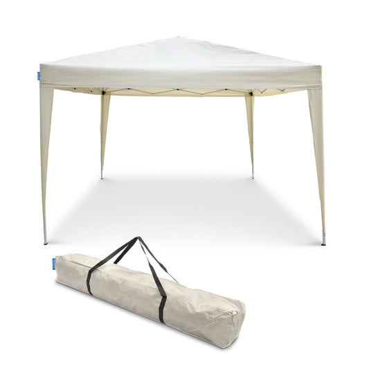Goodyear - Carpa Plegable 3x3 M Beige Multifuncional | Impermeable | Ideal Para Jardín, Terraza, Playa | Bolsa De Transporte | 4 Cortavientos_0