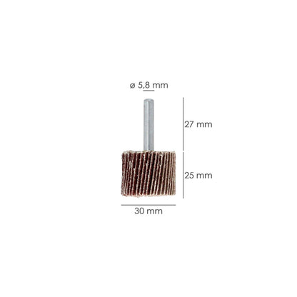 Abanico Lija Grano 40 Medida Ø 30 X 25 Mm. Disco Abrasivo Laminas, Ruedas Mil Hojas, Ruedas Abrasivas,lijado,desbaste,pulir_1