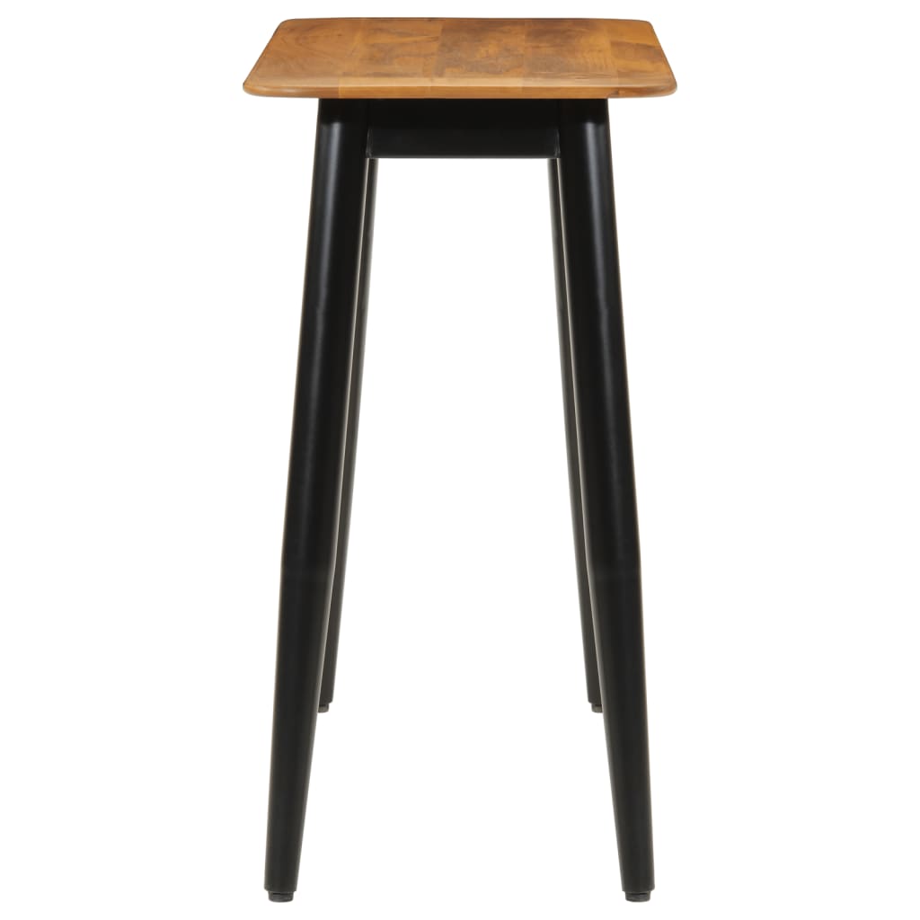Mesa Consola Madera Maciza De Mango Y Hierro 110x40x76 Cm_1