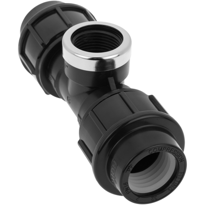 Conexión T Con Rosca Hembra De Polietileno 32 Mm X 1“ Para Sistema De Riego_1