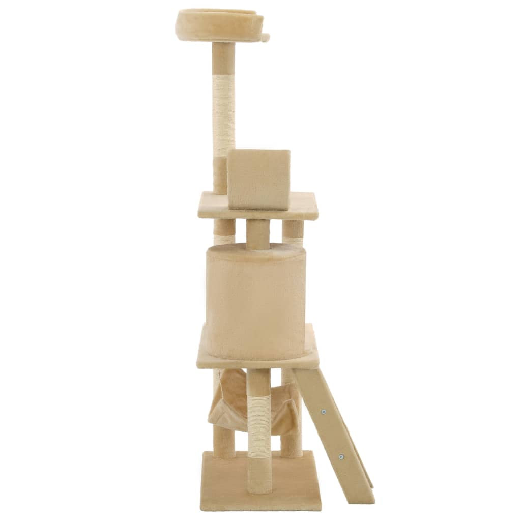 Vidaxl Rascador Para Gatos Con Poste De Sisal 140 Cm Beige_3