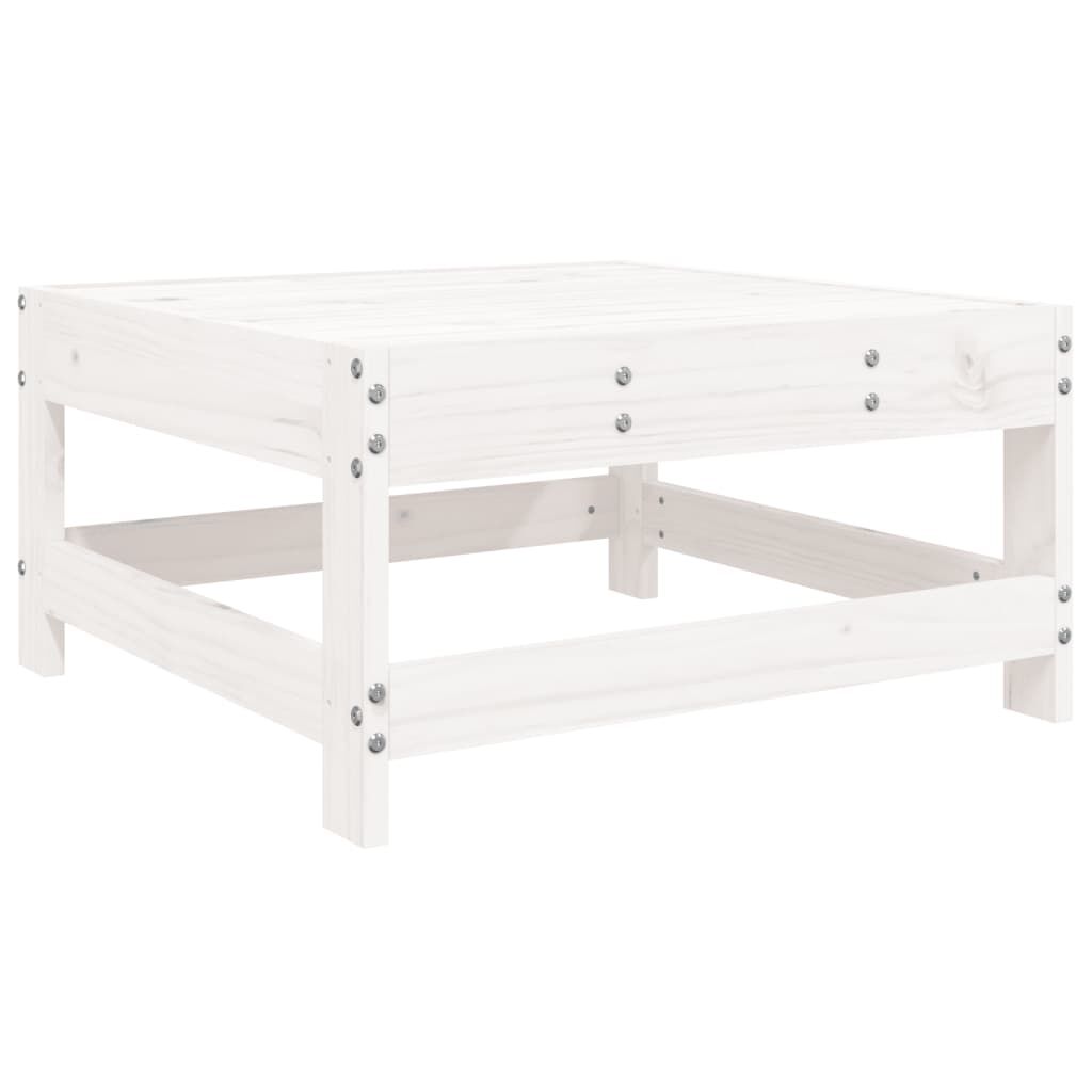 Vidaxl Juego De Muebles De Jardín 4 Pzas Madera Maciza De Pino Blanco_4