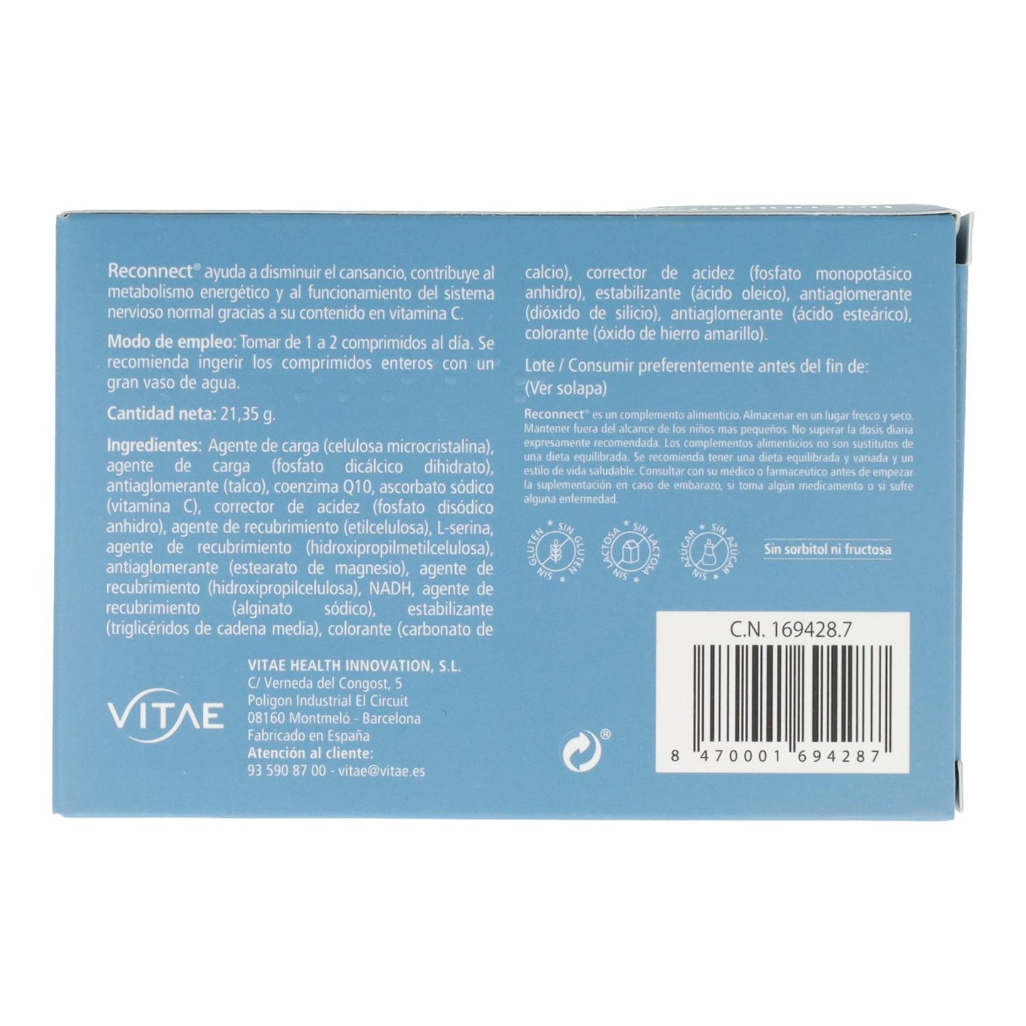 Reconnect Vitae 30 Comprimidos
