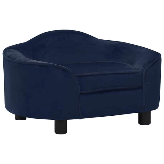 Vidaxl Sofá Para Perros Felpa Azul 67x47x36 Cm_0