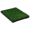 Sanita para animais de estimação Vidaxl com tabuleiro de relva artificial verde 63x50x7 Cm