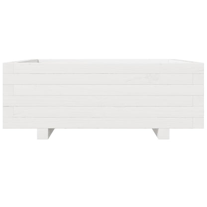 Jardinera De Madera Maciza De Pino Blanco 70x70x26,5 Cm_4