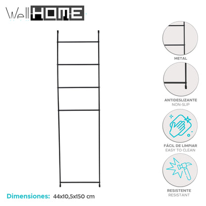 Well Home Toallero De Metal Con 4 Baldas Antideslizantes H.150cm_1