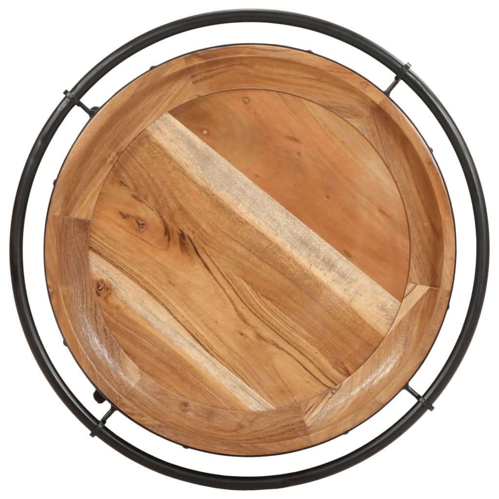 Mesa Auxiliar Madera Maciza De Acacia Ø55x83 Cm_3