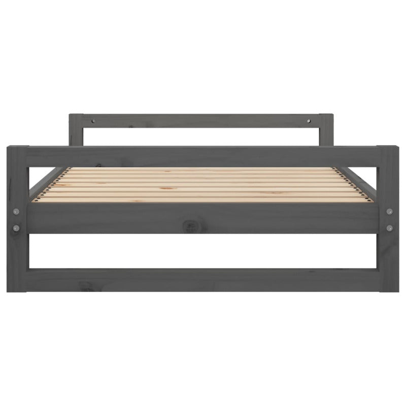 Vidaxl Cama Para Perros Madera Maciza De Pino Gris 105,5x75,5x28 Cm_5