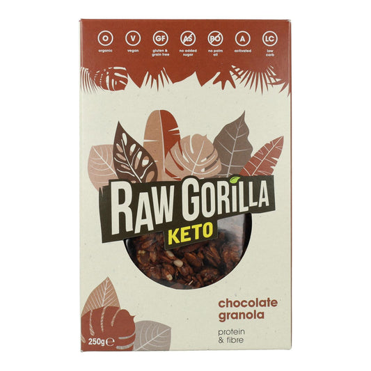 Granola de cacau biológica cetogénica LOW CARB 250g