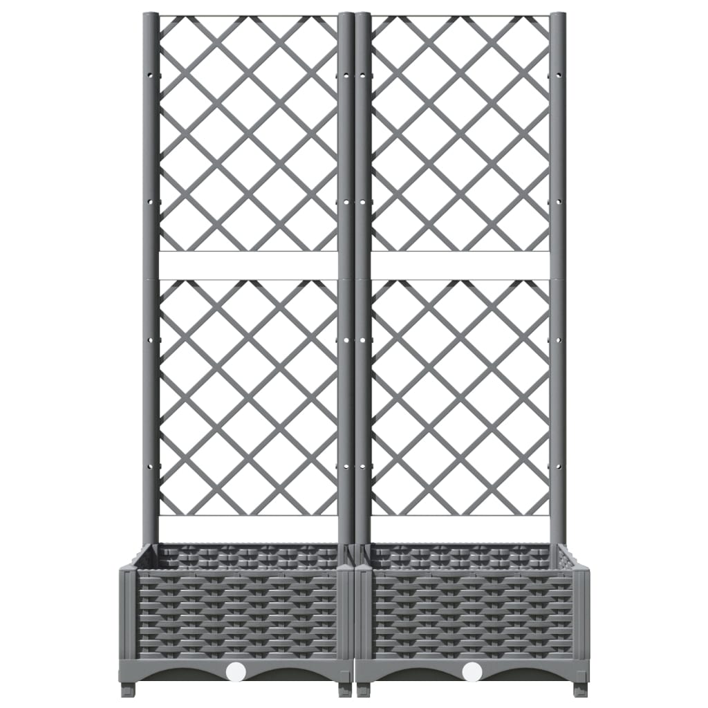 Macetero De Jardín Gris Claro 80 X 40 X 121,5 Cm_2