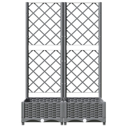 Macetero De Jardín Gris Claro 80 X 40 X 121,5 Cm_2