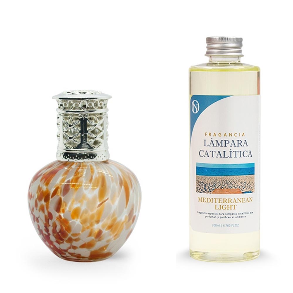 Lámpara Catalítica Drops Orange + Aroma Mediterranean Light 500ml - Elimina Olores, Perfuma Y Mejora La Calidad Del Aire_0