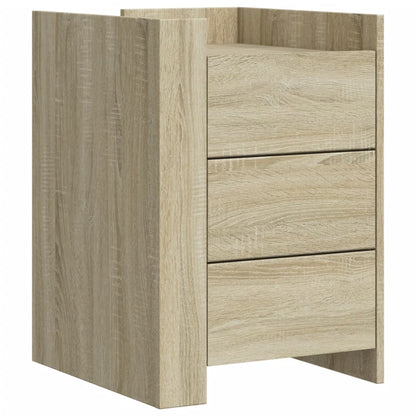 Mesita De Noche Madera De Ingeniería Roble Sonoma 45x50x65 Cm_0