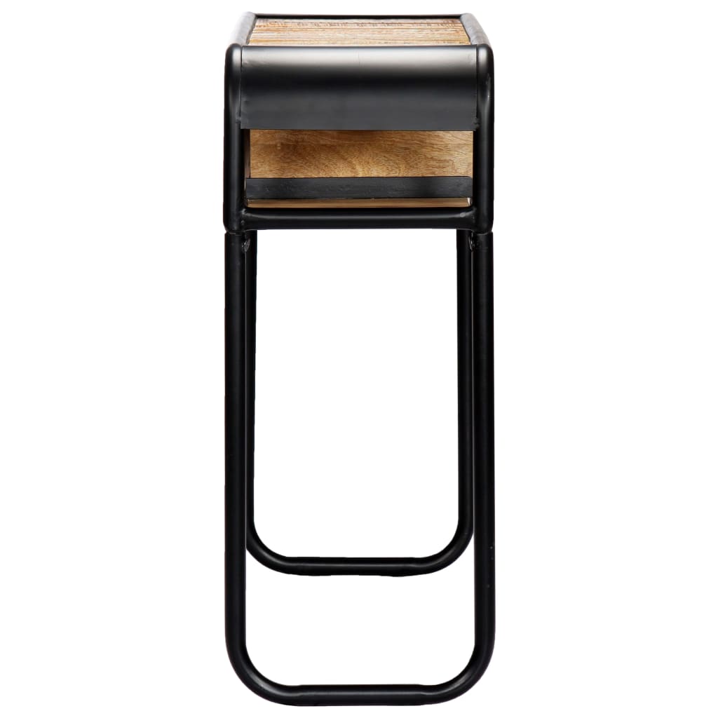Mesa Consola De Madera Maciza Reciclada 118x30x75 Cm_2