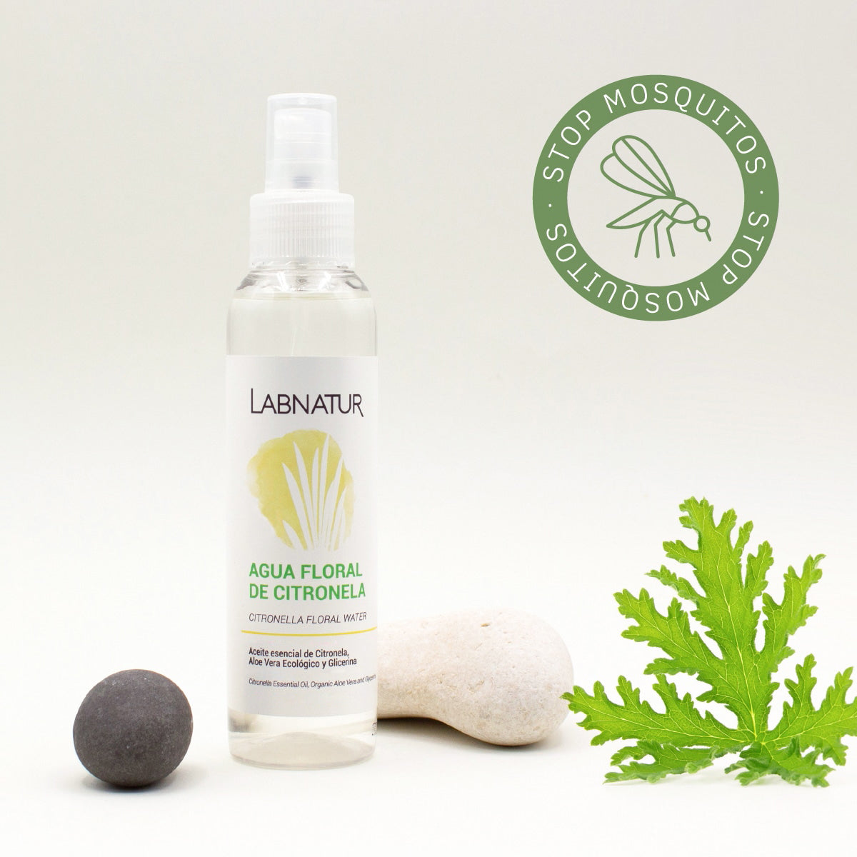 Agua Floral de Citronela Labnatur 125 ml | Repelente Natural de Mosquitos | Aloe Vera y Aroma Cítrico | Vegano_1