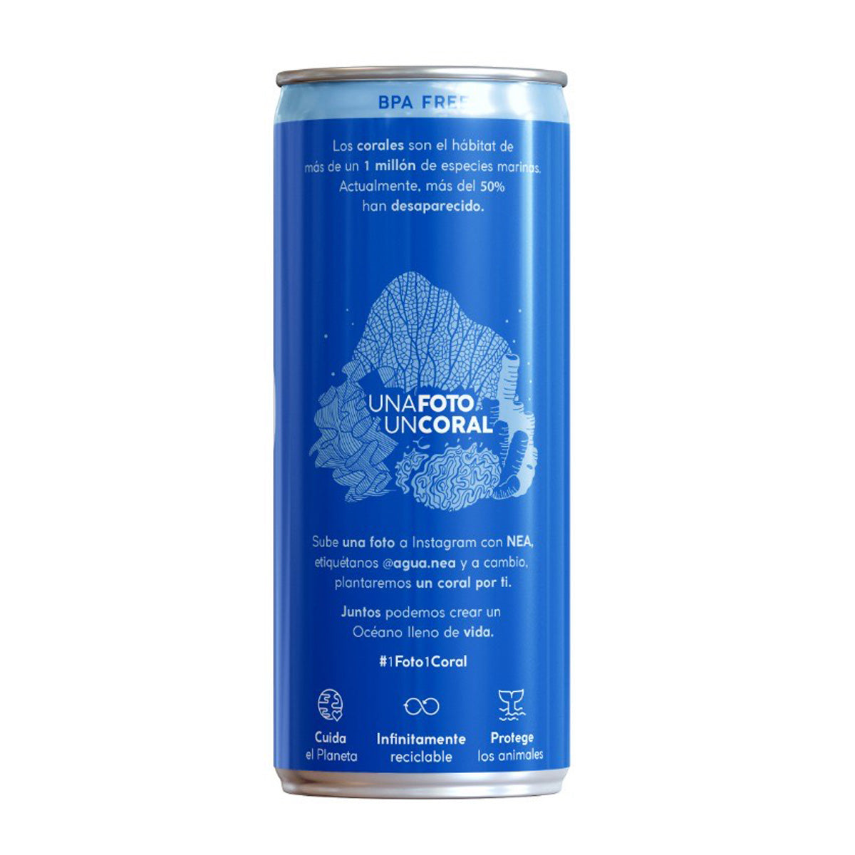 Água Mineral Natural com Gás NEA em Lata 330 ml
