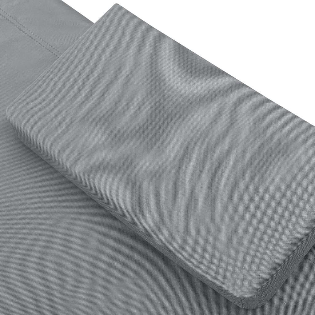 Vidaxl Tumbona De Acero Gris 200x90 Cm_4