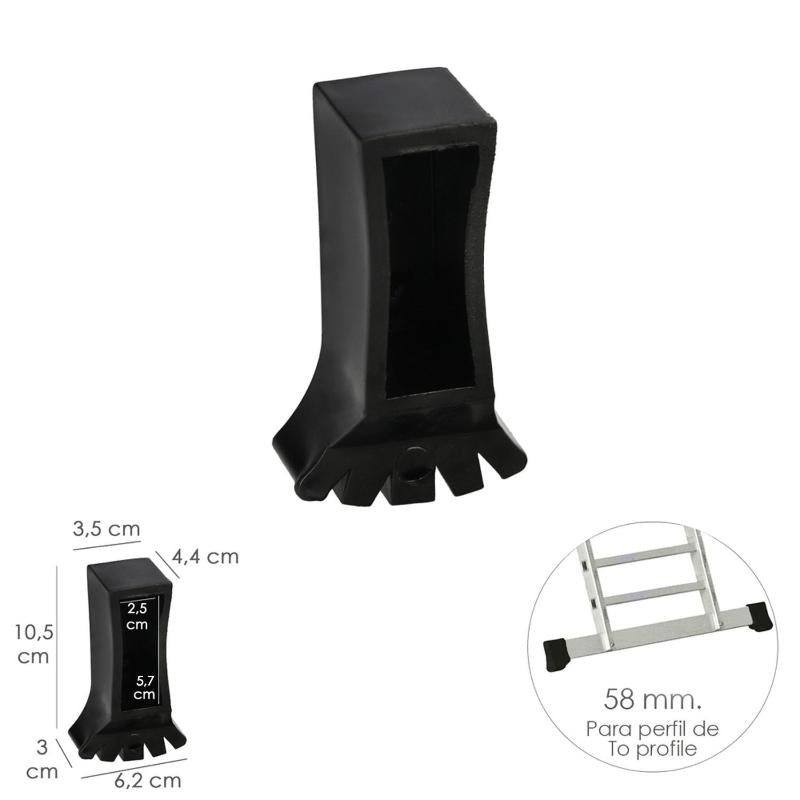 Contera Larguero Escalera 2 Y 3 Tramos /  Escalera Multiposicional Con Perfil 58 Mm. Versión 2019_0