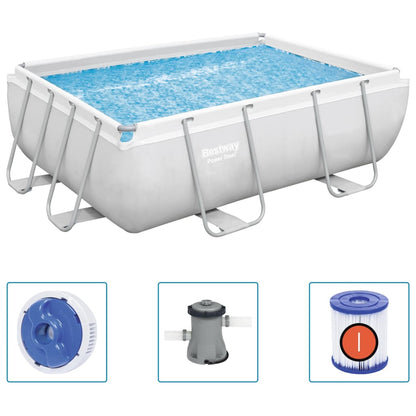 Bestway Conjunto De Piscina Rectangular Power Steel 282x196x84 Cm_0