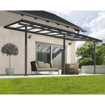Pérgola anexa Feria 300x54 cm cinzento 