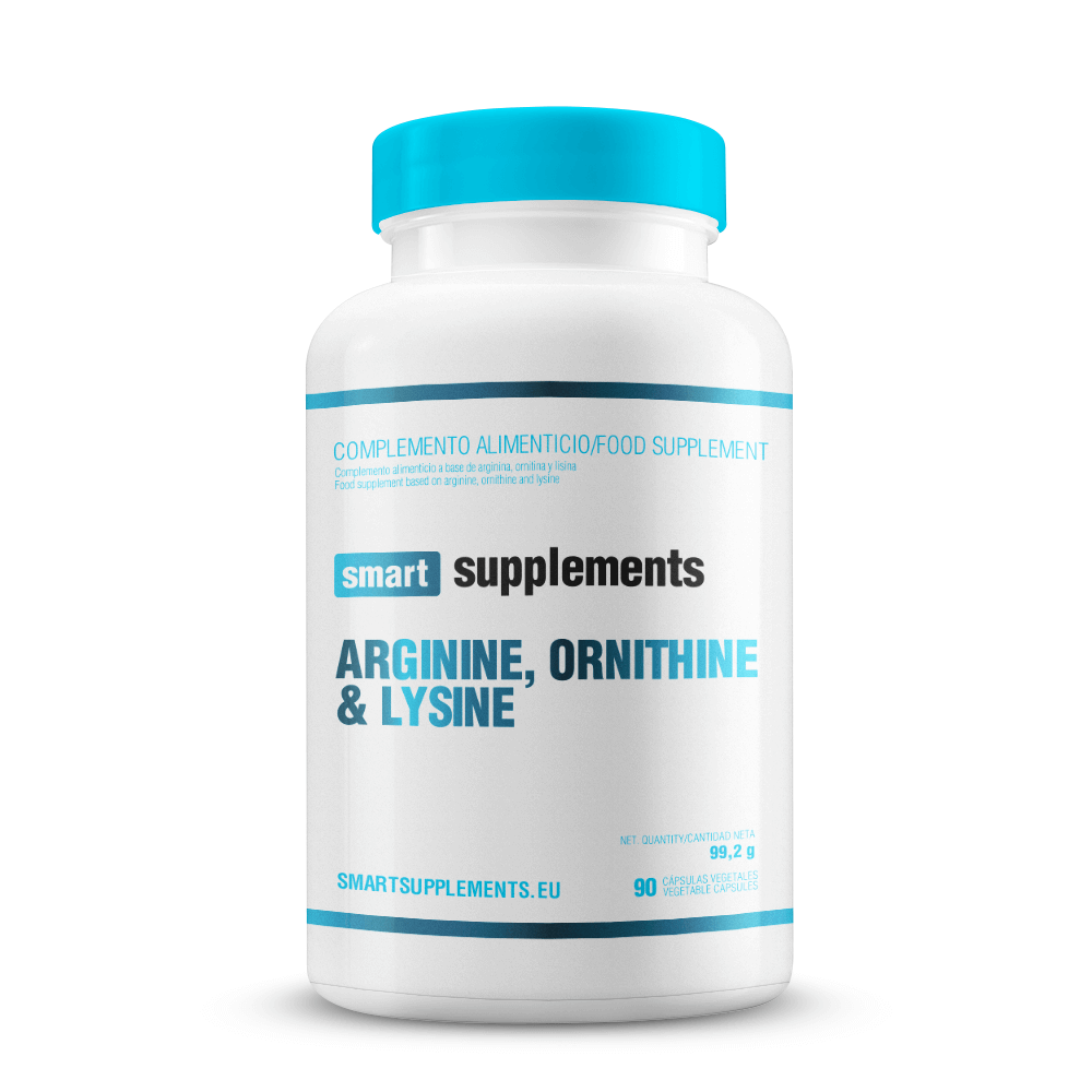Arginina, Ornitina Y Lisina - 90 Cápsulas Vegetales - Arginina - Smart Supplements_0