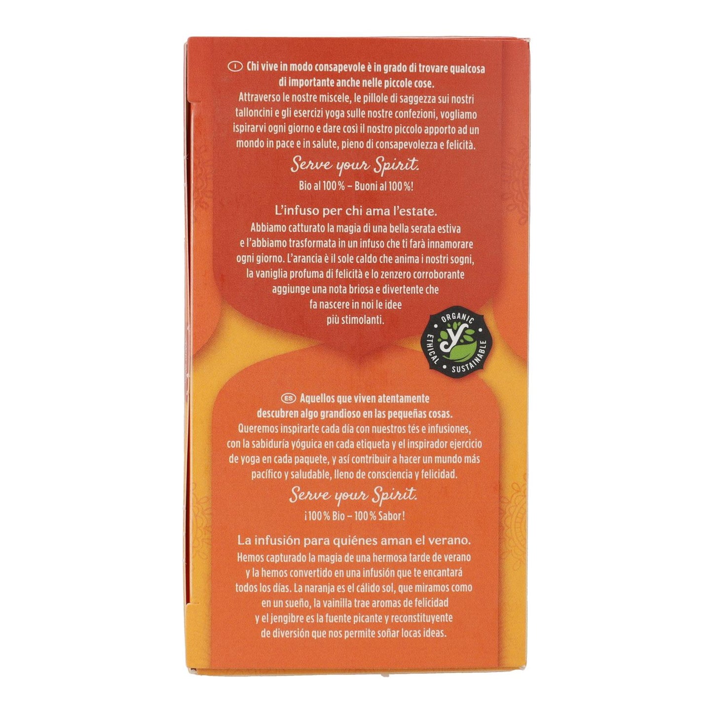 Yogi Tea Gengibre Laranja e Baunilha Biológico, 17 saquetas