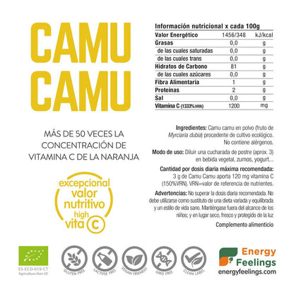 Camu Camu BIO em pó Energy Feelings 1kg