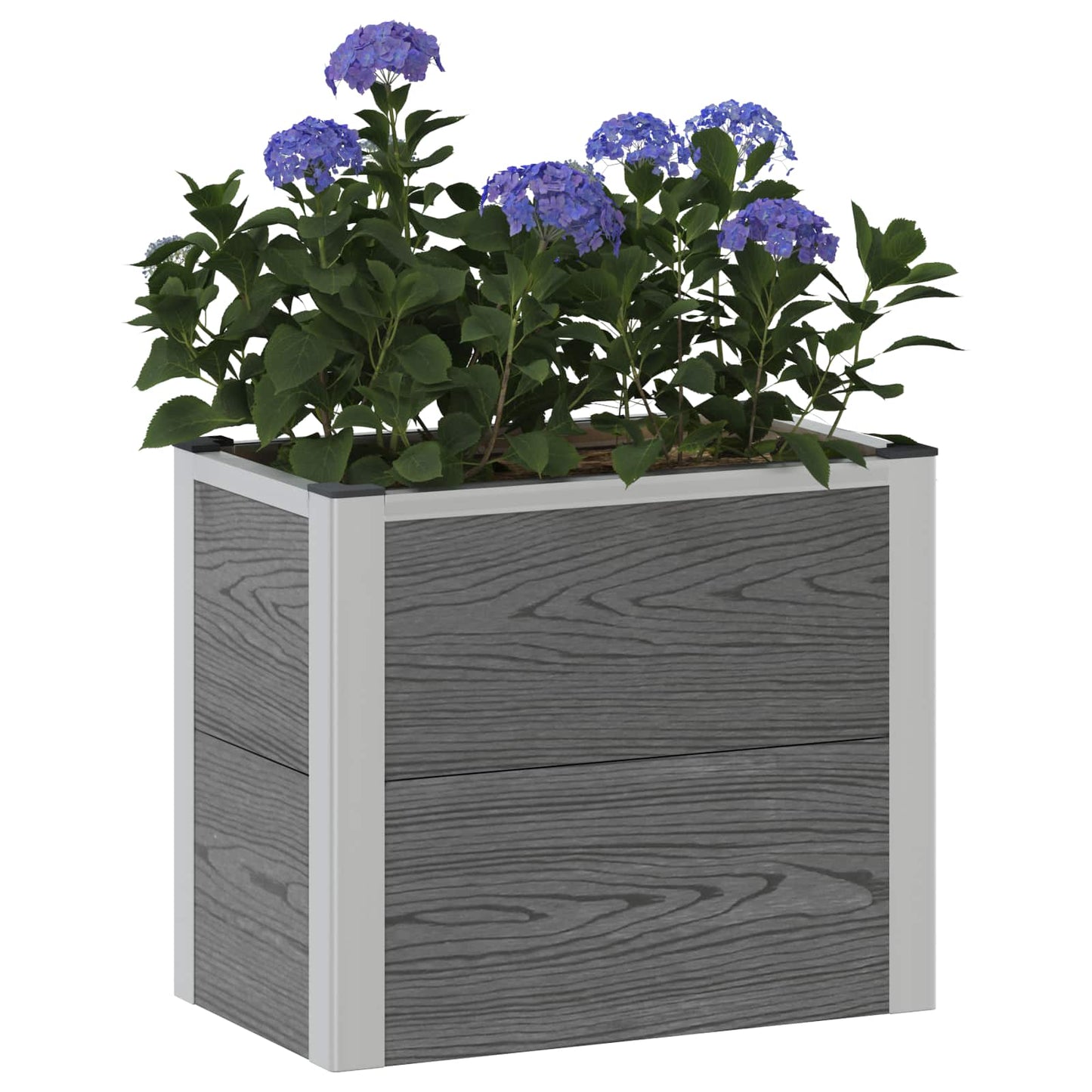 Arriate Elevado Gris 50 X 30 X 42 Cm Wpc Y Aluminio_2