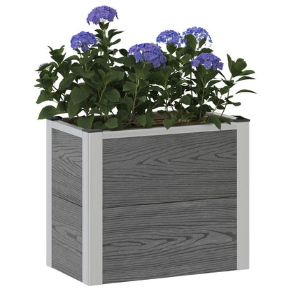 Arriate Elevado Gris 50 X 30 X 42 Cm Wpc Y Aluminio_2