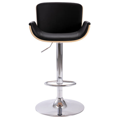 Taburete De Cocina Cuero Sintético Negro_0
