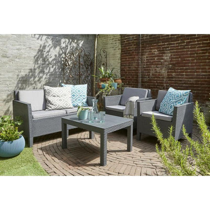 Conjunto de mobiliário de jardim Keter Chicago Lounge Graphite