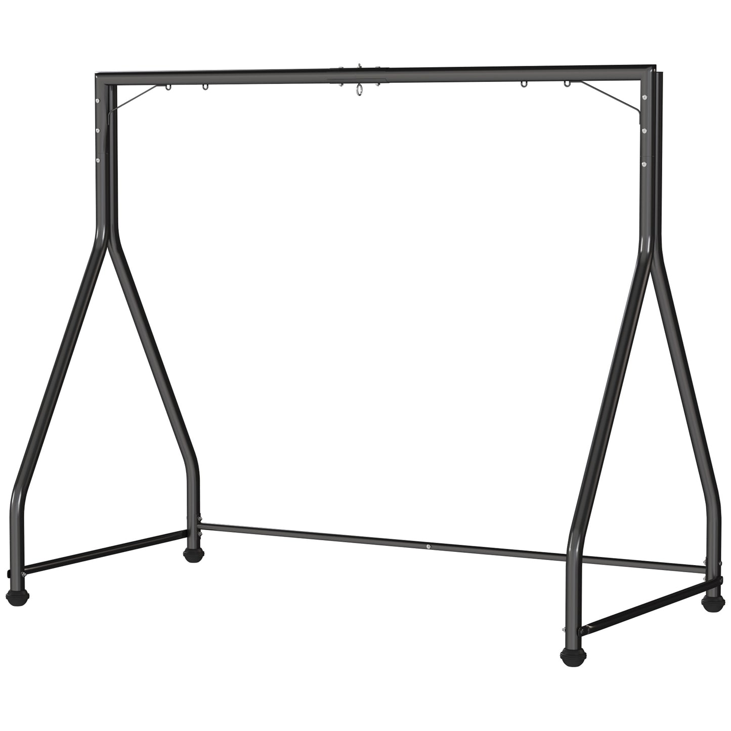 Outsunny Soporte Para Columpio De Acero Carga 360 Kg 210x117x175 Cm Negro_3
