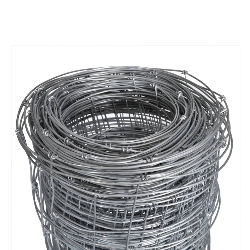 Valla De Jardín De Acero Galvanizado Plateado 50x1,2 M / Vetonek_3