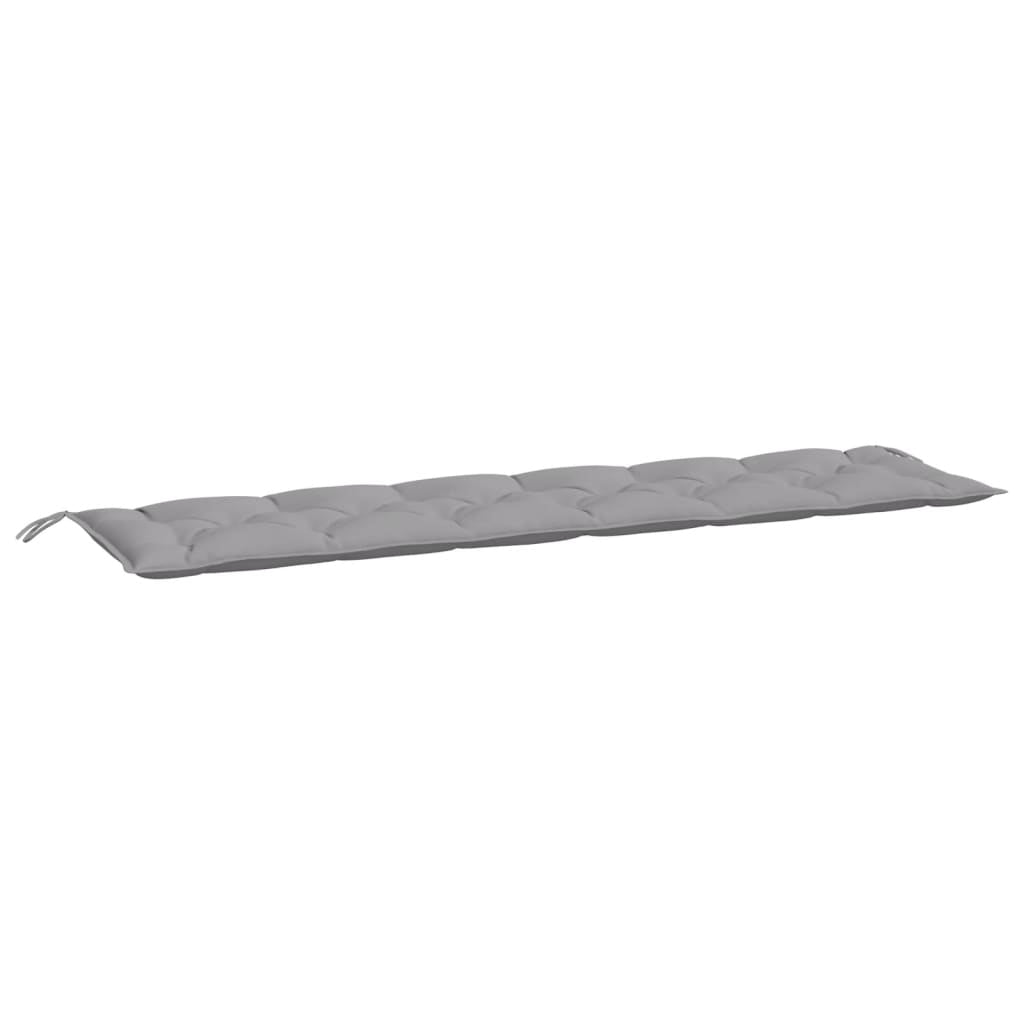 Vidaxl Cojín De Banco De Jardín Tela Oxford Gris 200x50x7 Cm_0