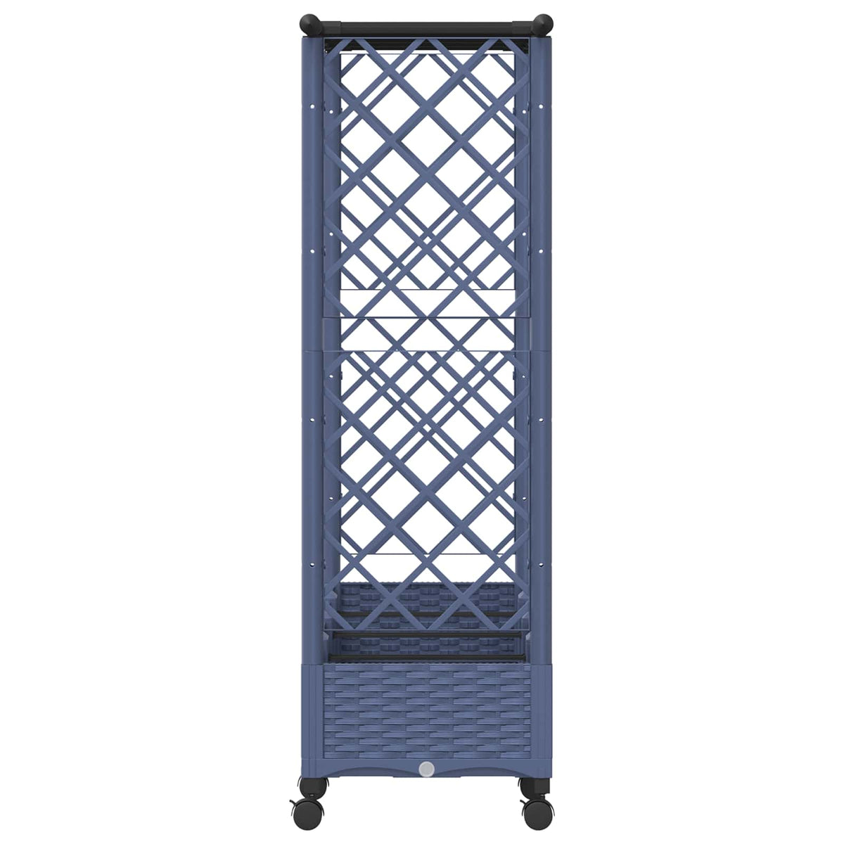 Cama Elevada Con Trellis Y Techo Gris 203 X 40 X 127 Cm Pp_4