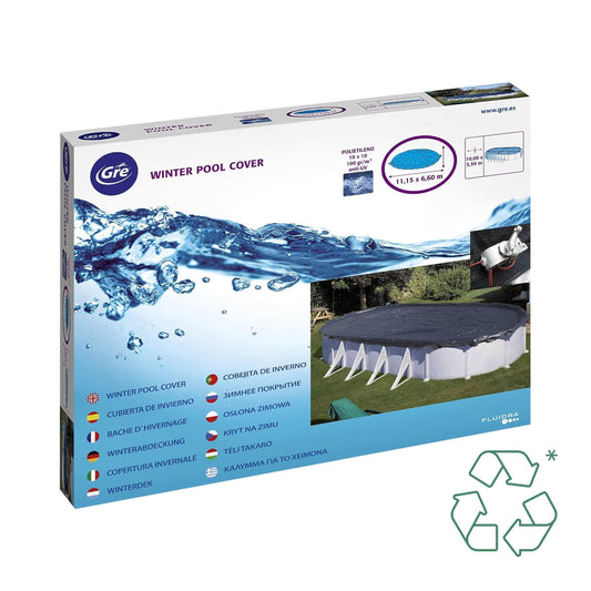 Cobertura de piscina de inverno 1115 x 660 cm Gre Recondicionado