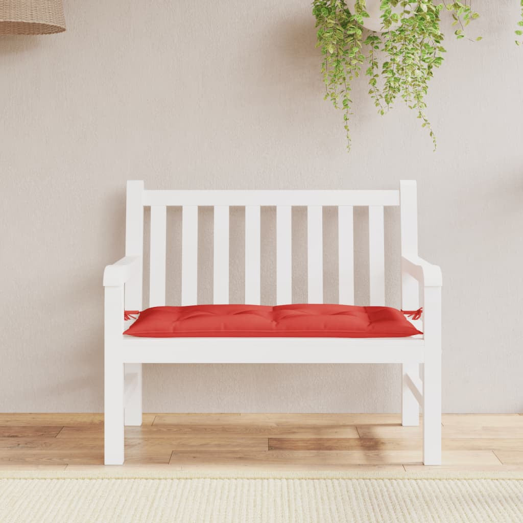 Vidaxl Cojín Para Banco De Jardín Tela Rojo 110x50x7 Cm_1