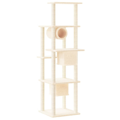 Rascador Para Gatos Con Postes De Sisal Crema 169 Cm_4