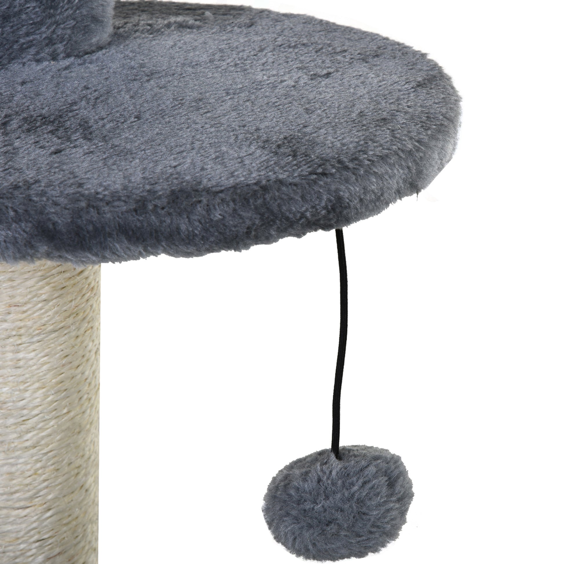 Pawhut Árbol Para Gatos 100 Cm Con Postes Para Rascar Cama 48x35x100 Cm Gris_4