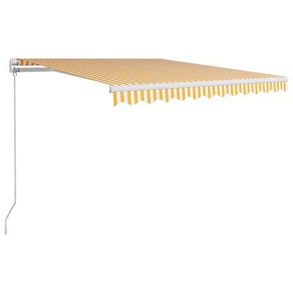 Vidaxl Toldo Manual Retráctil Amarillo Y Blanco 300x250 Cm_0