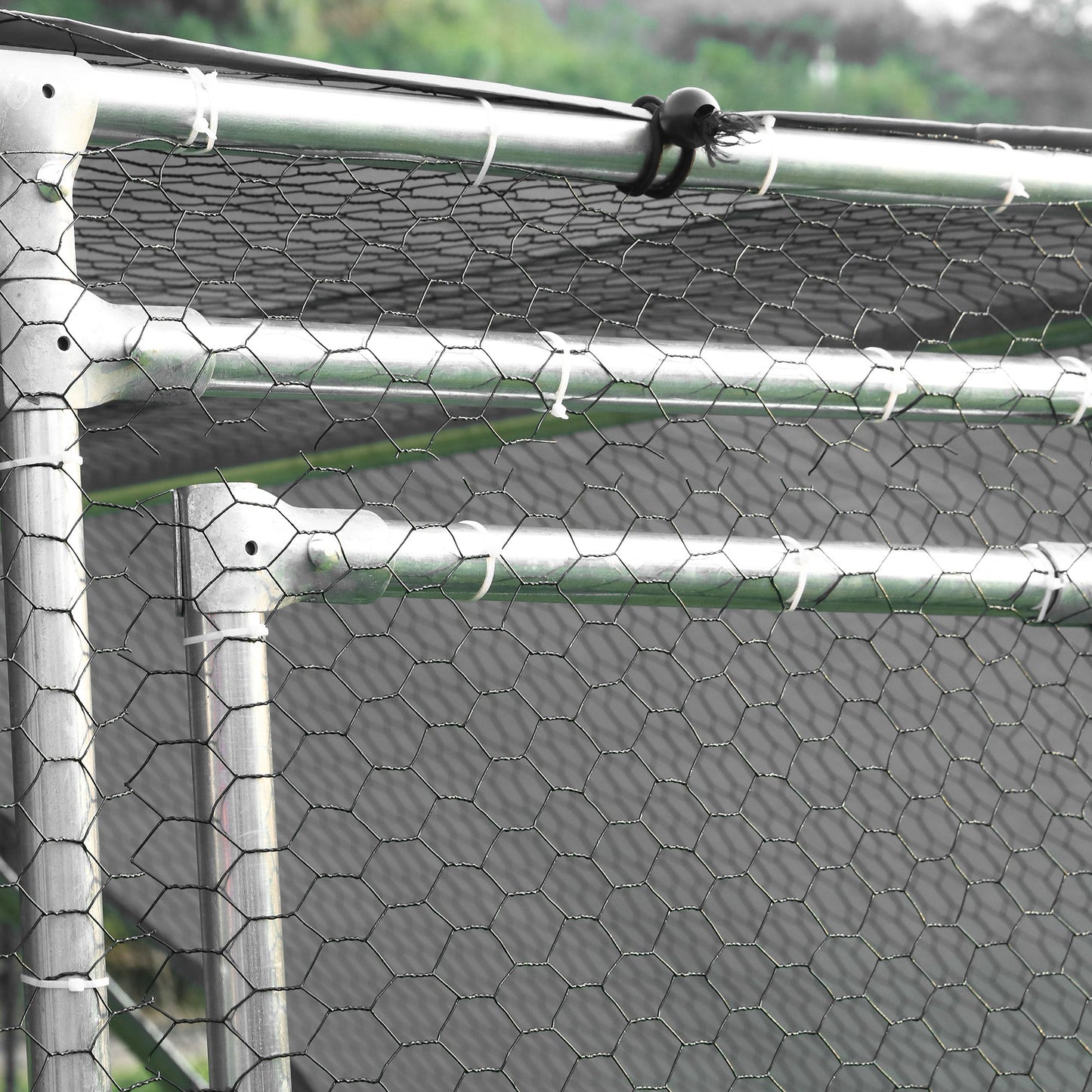 Pawhut Gallinero De Exterior 280x193,5x195 Cm Estructura De Metal Galvanizado_4