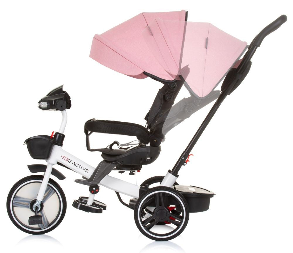 Triciclo Con Capota Y Mango Parental Be Active Pink Linen_2